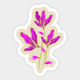 Fluorescent lilac flowers Sticker